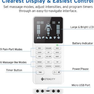 Máy điện xung trị liệu Etekcity ETU-134 10 Máy điện xung trị liệu Etekcity ETU-134
