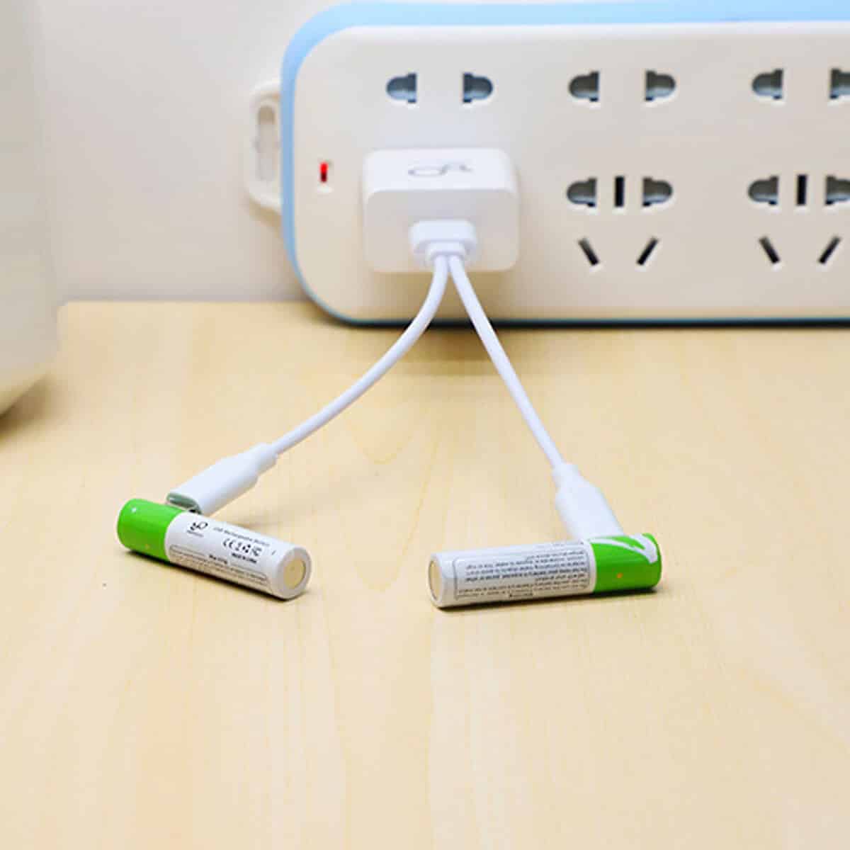 Pin sạc AA Lithium 1.5V 2600mWh có cổng sạc Type-C (2 viên) 17 pin sac aaa 2