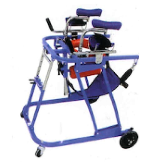 16-3 dụng cụ trợ giúp đi lại khung đi tựa khuỷu nách, có đai chậu và đai giữ thân mình