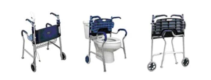 18-2 dụng cụ trợ giúp đi lại khung tập đi có thể gập lại có ghế ngồi